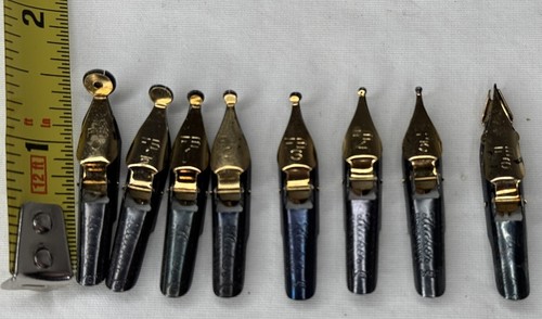 Set 8 penne vintage Speedball Flicker calligrafia pennini in scatola originale - Foto 4 di 11