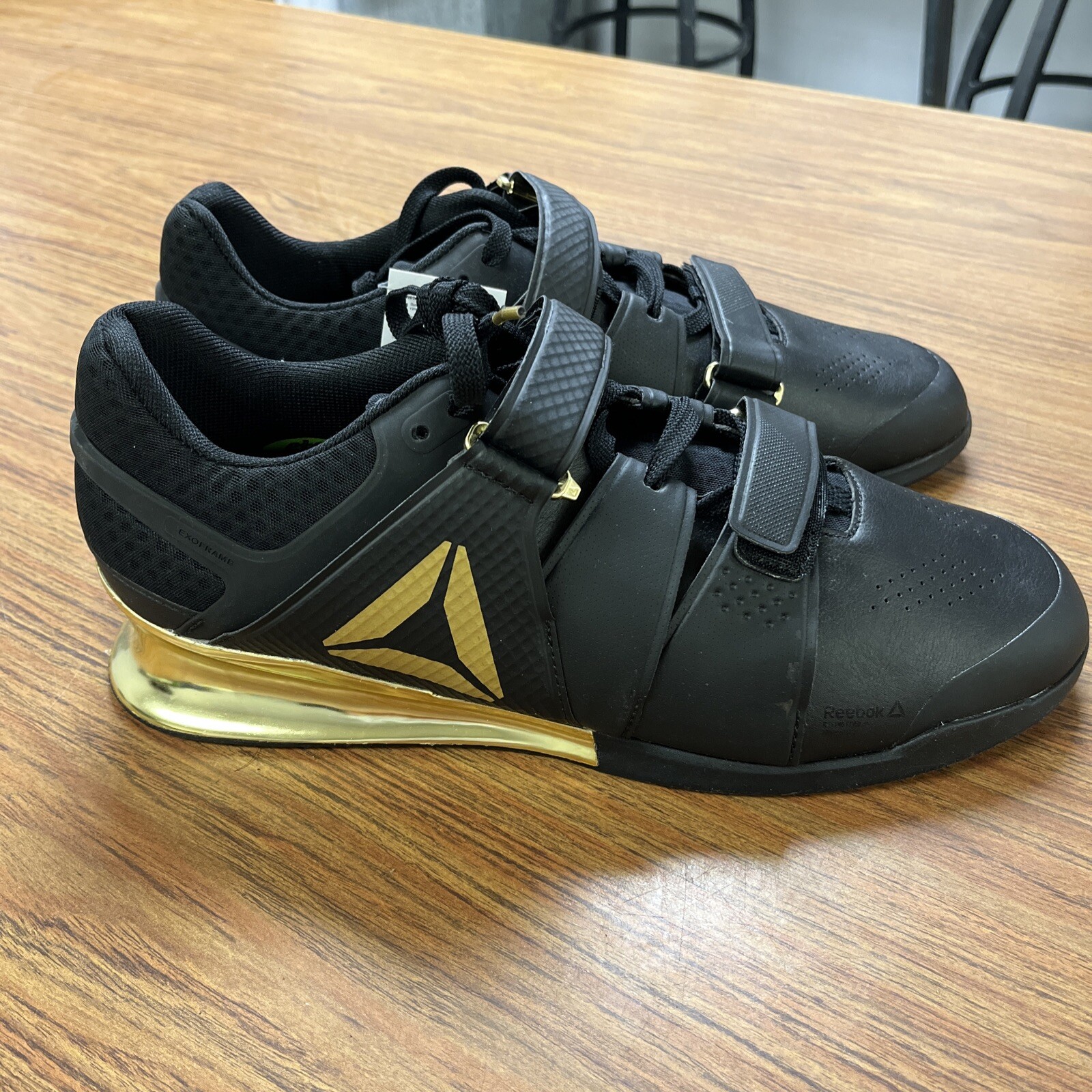 Reebok Lifter Black/Gold Shoes Mens 14 New |