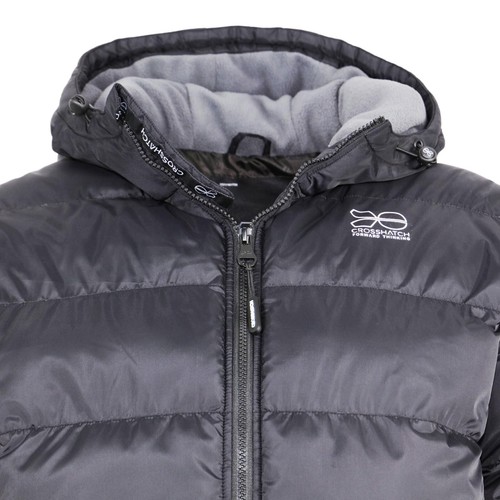 Crosshatch Mens Hooded Winter Puffer Jacket Full Zip School Padded Warm Coat - Bild 3 von 4