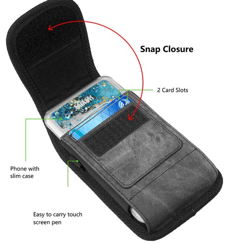 Cell Phone Pouch Holster w/ Belt Clip Cover Loop Rugged Case For iPhone Samsung - Picture 11 of 84