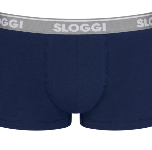 Sloggi Uomo GO - Confezione da 3 Boxer Hipster a Vita Bassa Nero Grigio Blu Bianco Intimo - Foto 10 di 12