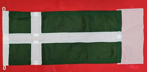 Isle of Barra dark green cross flag traditionally sewn MoD approved woven fabric - Picture 5 of 5