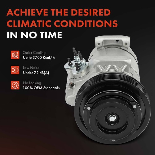 A/C Compressor w/ 6-Groove for Honda Pilot 2016-2020 Ridgeline 2017-2019 Acura - Picture 7 of 9