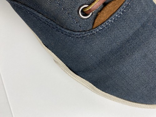 Polo Ralph Lauren Shoes Men’s Size 11 D VAUGHN Chambray Herringbone Canvas Suede - Picture 6 of 11