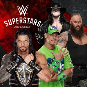 WWE Superstar 2019 Wall Calendar Roman Reigns, AJ Styles, The