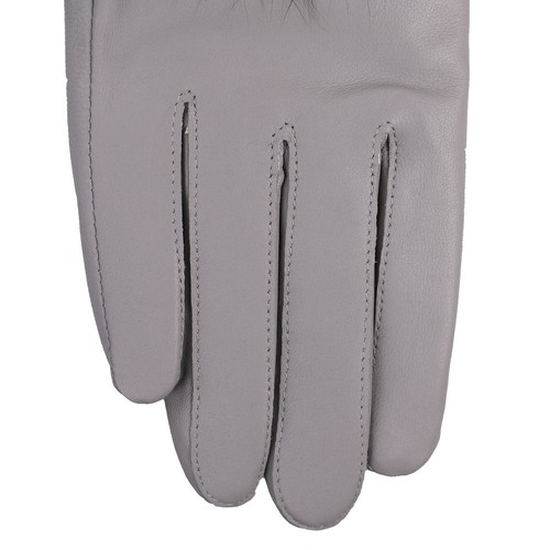 Damen Echt Lammfell Leder Handschuhe mit Fuchspelz verzierten Bündchen Premium Fell - Bild 42 von 106