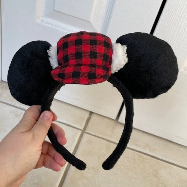 Disney Parks 2022 Mickey Plaid Minnie Ears Headband Christmas Holiday Ears - Image 2 of 4
