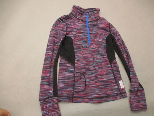 ZELLA Size S (7/8) Girls Multicolor 1/2 Zip Stand Collar Athletic Pullover 074 - Picture 1 of 8