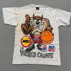 Vtg Looney Tunes Taz Houston Rockets Shirt Adult L Gray Changers Nba Basketball