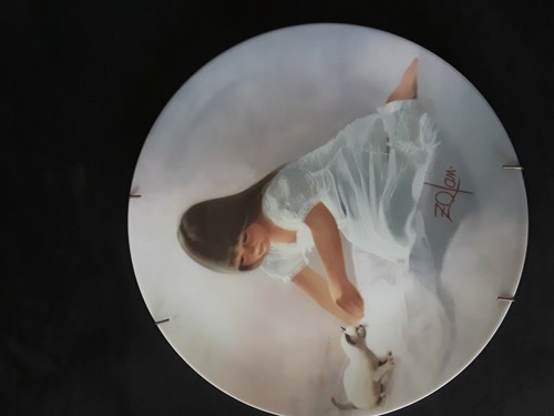 Children and Pets Collection TENDER BEGINNING Plate Donald Zolan 1985 Kitten Cat - Picture 5 of 5
