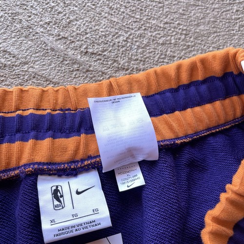 Phoenix Suns Shorts Mens XL Purple Orange Nike Sweat Fleece NBA Basketball - Picture 7 of 11