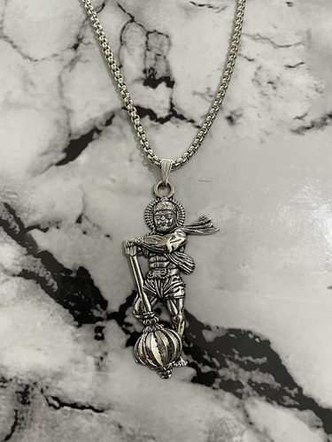 Stainless Steel Standing Lord Hanuman Locket Religious God Pendant for Unisex - Picture 2 of 4