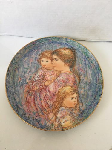 Collectible Plate Gesa Und Kinder Edna Hibel Muttergluck Plate 4059 1977 - Picture 1 of 6