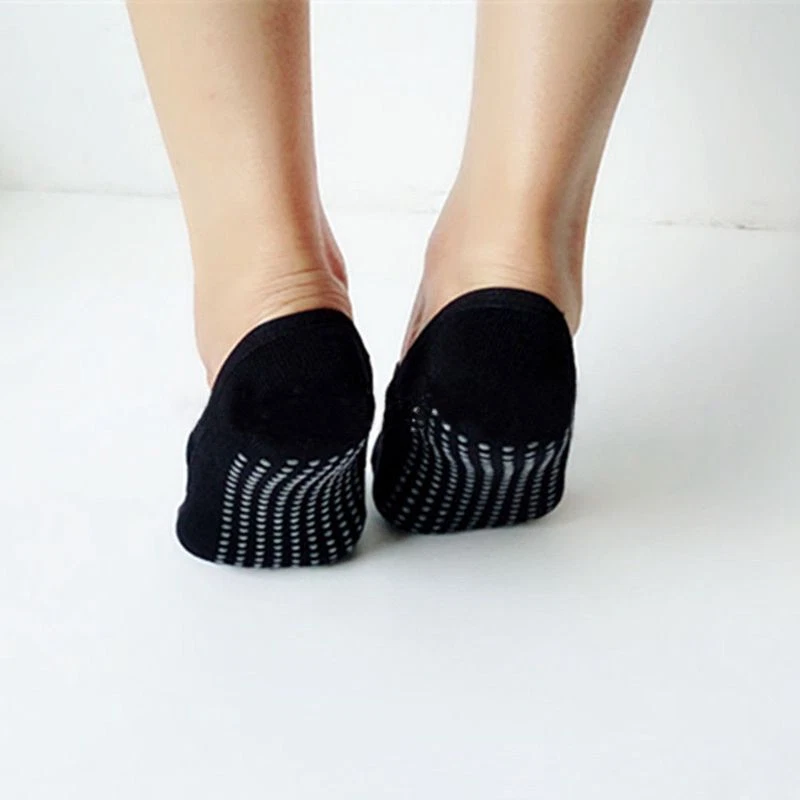Calcetines de yoga para mujer Calcetines de barra Calcetines de pilates Sin dedos Antideslizantes con empuñaduras Foto 4 de 4