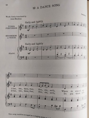 Vintage Musikunterricht erste/zweite Melodien für Blockflöten/Stimmen sieben einfache Lieder - Bild 15 von 20