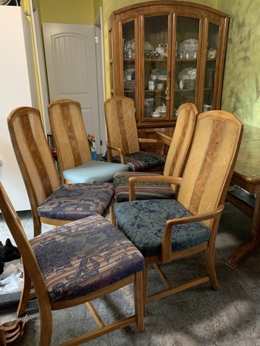 wood dining room set 6 chairs - Picture 3 of 4