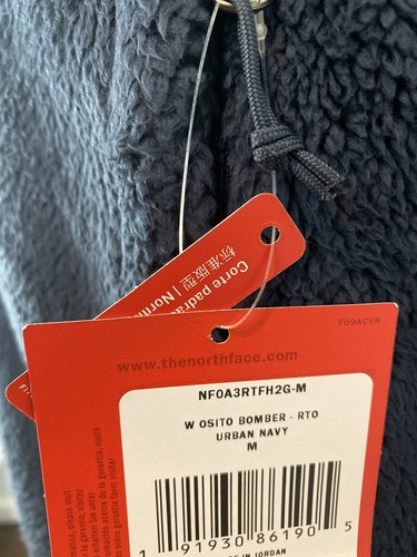 The North Face Women Osito Bomber - Sherpa Fleece - Urban Navy- Medium BNWT $149 - Picture 9 of 11