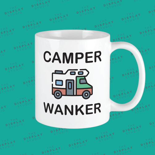 Campervan Lovers Gift - Funny "Campervan W*nker" VW Transporter Mug (11oz) - Bild 1 von 4