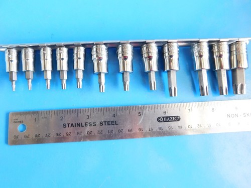 NEW , SNAP ON TOOLS 12 PC. TORX SOCKET SET, PART #212EFTXY - Picture 3 of 4