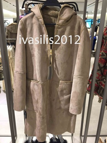 NUEVO ABRIGO DE MUJER ZARA REVERSIBLE CONTRASTANTE CHAQUETA GRIS TAUPE S,M REF.6318/224 - Imagen 3 de 7