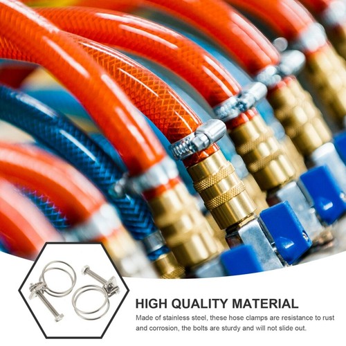 10PCS Metal Duct Clamps Cable Fasteners Pipe Tube Clamps Pipe Hose Clamp - Bild 7 von 12