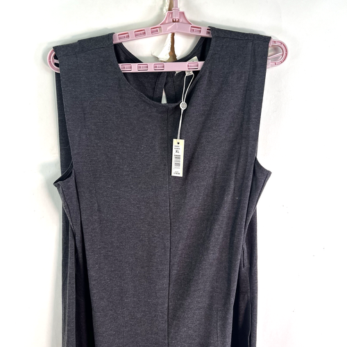 Max Studio Sleeveless Tie Jumper Womens Size XL Charcoal  48X27 Wide Leg NWT - Picture 3 of 15