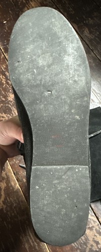 Vtg 80s Black Suede Boho Hippy Lace Up Fringe AMERICAN Tonka Boots Uk 3 - Picture 13 of 15