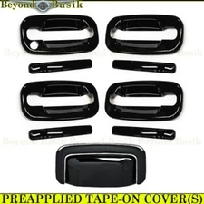 2000-2006 CHEVY Suburban Tahoe GLOSS BLACK 4 Door Handle COVERS No PSK+Tailgate