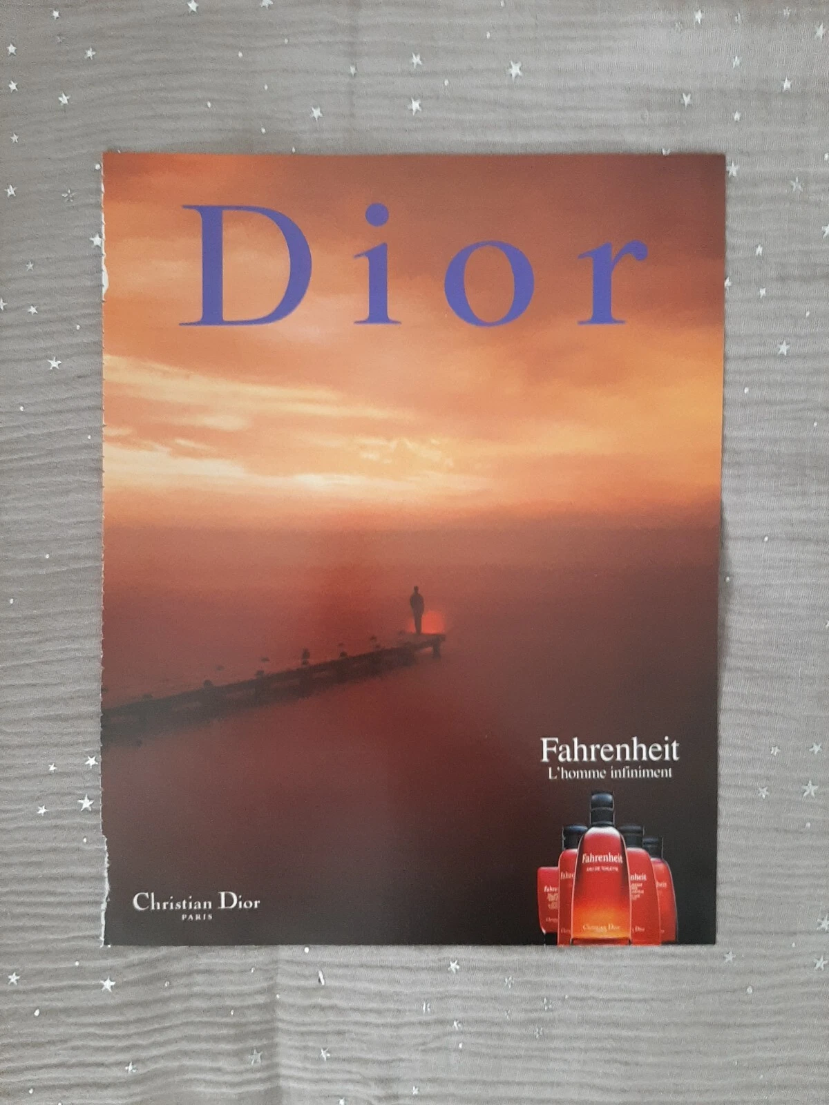 Publicité papier Parfum. Perfume Ad C. Dior Fahrenheit de 1997