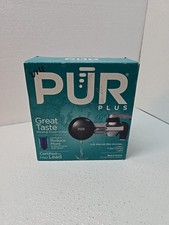 PUR Plus Faucet Mount Water Filtration System, Black & Chrome, PFM200B