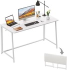 WOHOMO Klappschreibtisch 120 cm Weiß, schmaler Tisch für Home Office, einfache M