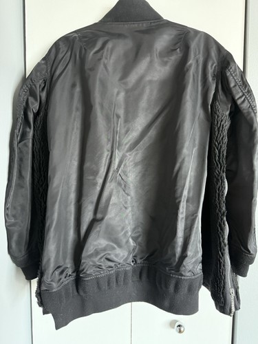 $1600 Sacai Bomber Jacket With Faux Fur Shearling- Sz 1 - Excellent Condition! - Bild 10 von 10