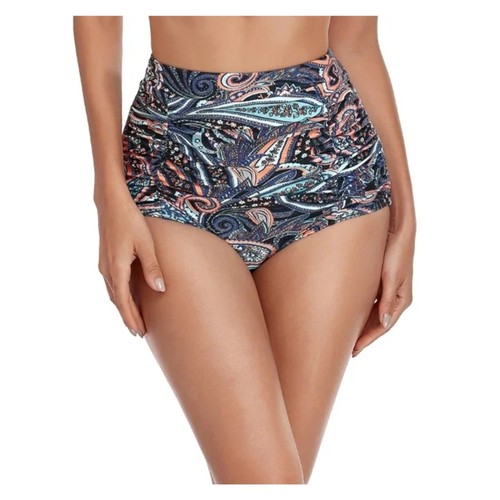 Relleciga Women's High Waisted Ruched Plus Bikini Swim Bottoms Swimwear- XXL - Picture 1 of 5