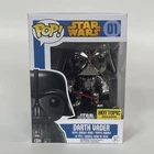 Funko Pop Star Wars #01 Darth Vader Metallic Chrome Hot Topic - Box Damage