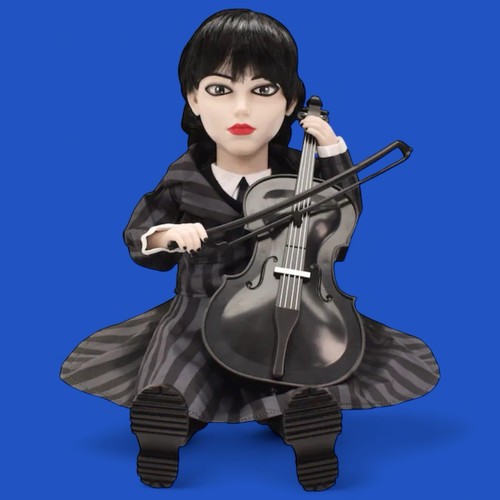 13 Zoll Cello spielende MITTWOCH stimm- und bewegungsaktivierte Puppe - Bild 1 von 9