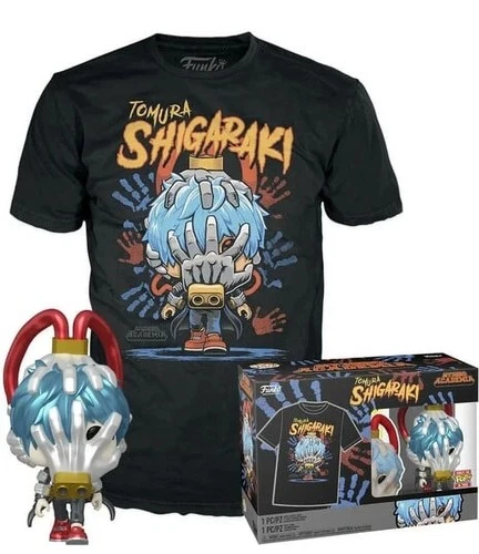 Funko Pop & Tee Box My Hero Academia Tomura Shigaraki Vinyl Figure + Shirt XL