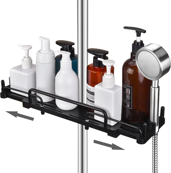 Duschablage Ohne Bohren Teleskopisch 32-48Cm, Duschablage Zum HäNgen Badezimmer-image