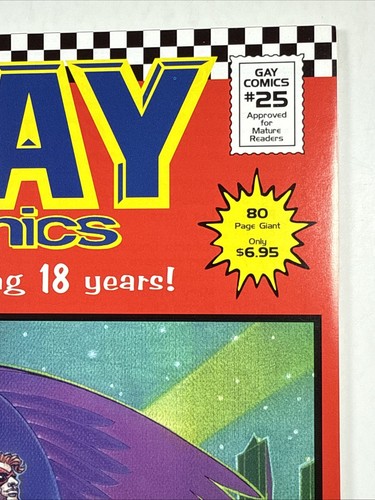GAY COMICS #25 (1998) 80 páginas celebrando 18 años LGBTQ+ casi nuevo - Imagen 3 de 8