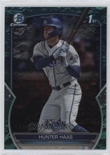 2023 Bowman Draft Chrome Aqua Lunar Crater Refractor 118/125 Hunter Haas 0w27