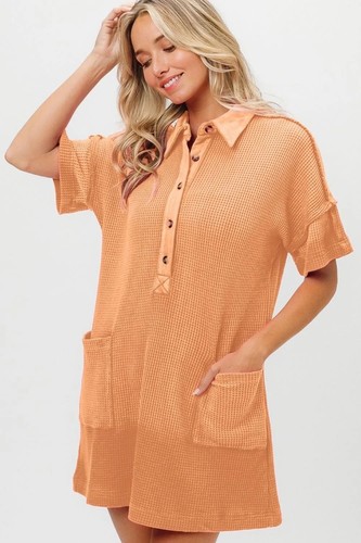 BiBi Dip Dye Mineral Washed Knit Dress - Picture 6 of 7
