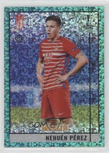 2020 Merlin Collection Chrome UCL Aqua Speckle Refractor Nehuen Perez Rookie RC