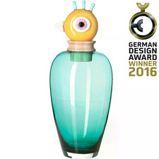 Leonardo Vase Papageno Peppe 45cm Türkis Glas Handarbeit Deko Weihnachtsgeschenk