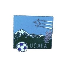 USAFA Air Force Academy Soccer Enamel Pin Mountain Jets Vintage Military Sport
