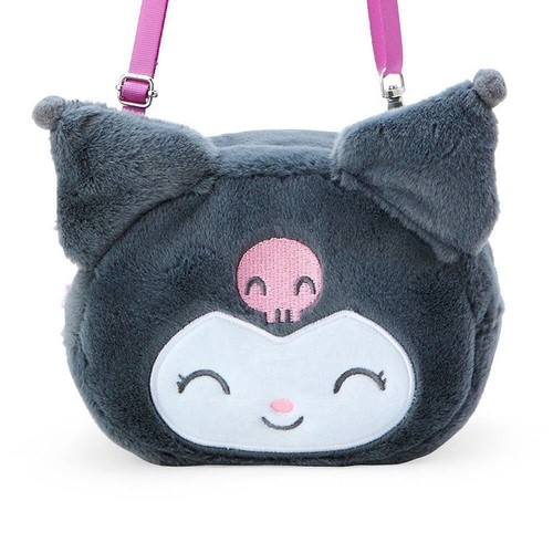 Kuromi Smile Cute Soft Purse Plush Crossbody Bag Anime Shoulder Bag For Girl - Picture 2 of 6