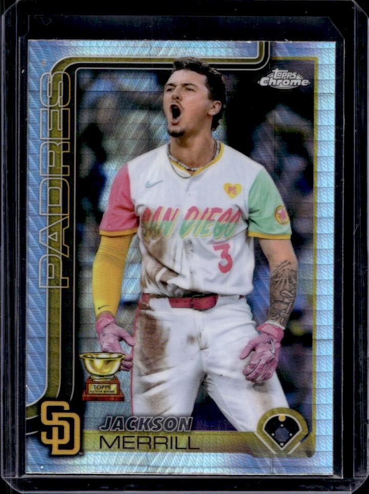 2025 Topps Chrome Jackson Merrill Prism Refractor #61 Padres