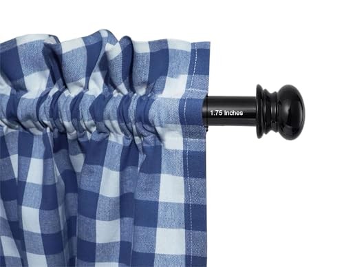 Café Curtains - Tier Window Treatment Curtains - Blue and White Blue & White - Bild 6 von 7