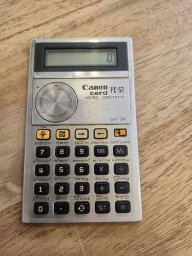 Canon Card FC-53 Metric Converter LCD Calculator Vintage 1980s - Picture 2 of 3