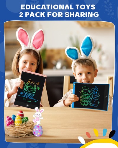 bravokids 2 Pack LCD Writing Tablet for Kids,10 inch Colorful Doodle Board Dr... - Picture 2 of 8