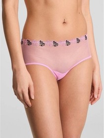 Victoria's Secret PINK Wink Push Up Bra & Cheeky Panty Set Pink Black Butterfly