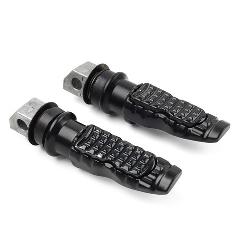 Pedane poggiapiedi posteriori moto 8 mm pedali per Harley Honda nere - Foto 3 di 9